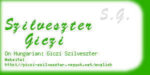 szilveszter giczi business card